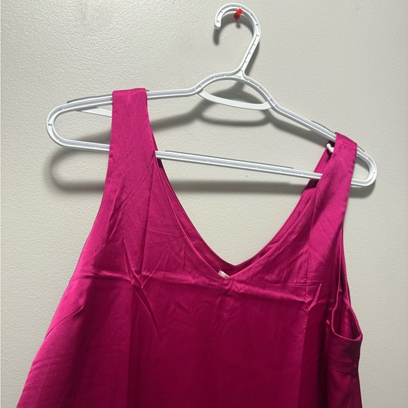 Pink Satin Sleeveless Top NWT - Picture 2 of 6